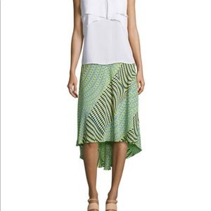 Laundry by Shelli Segal A-line hi-low skirt NWT 2